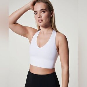 Spanx Get Moving Longline Sports Bra White Size XL Compression Shaping Bra